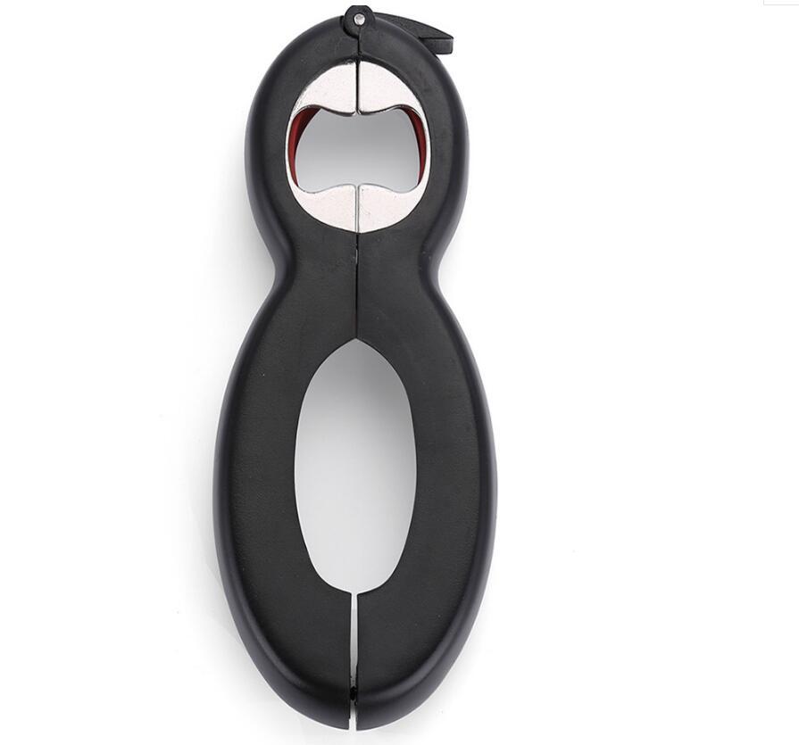 Portable Multi-Function 6-in-1 Twist Bottle Opener: Non-Slip Jar and Lid Gripper for Kitchen Use