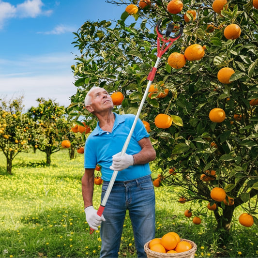 Garden Fruit Picker with Soft Rubber Clips for Safe Harvesting