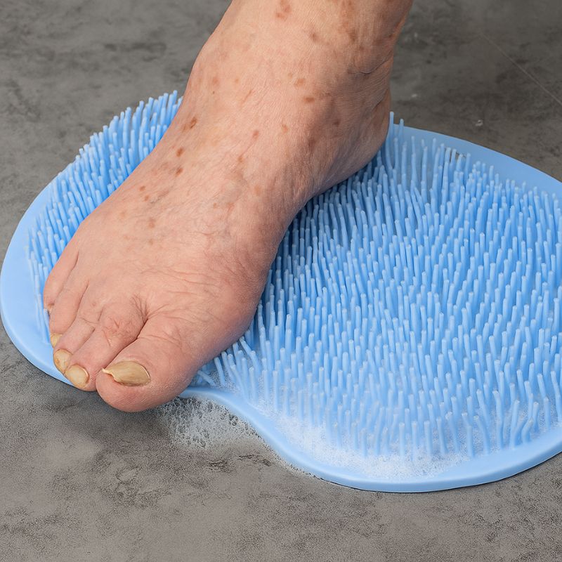 Shower Foot Scrubber Mat – Back Washer & Exfoliating Pad with Suction Cups for Men & Women