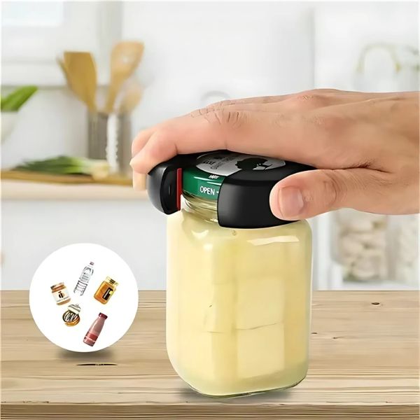 Portable Multi-Function 6-in-1 Twist Bottle Opener: Non-Slip Jar and Lid Gripper for Kitchen Use