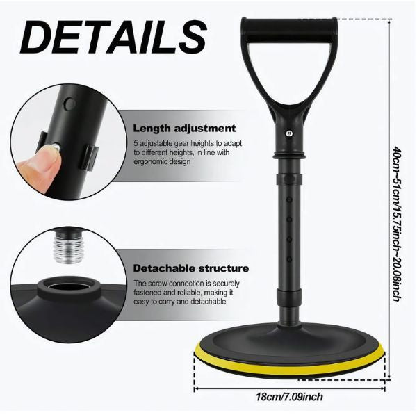Portable Adjustable Standing Assist Aid: Elderly Mobility Tool with 5 Height Settings for Daily Living