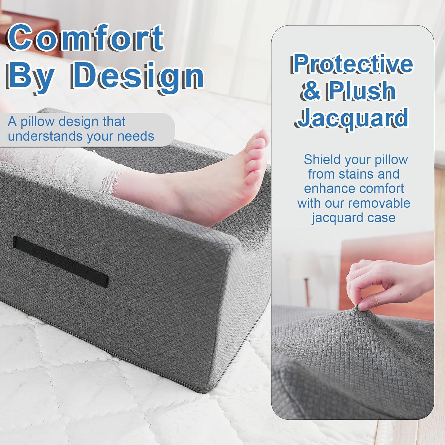 Ergonomic Leg Elevation Pillow – Foam Support Cushion for Pregnancy