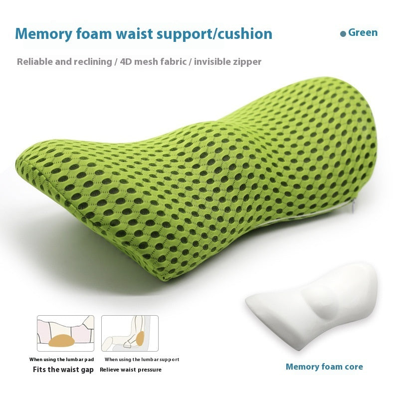 Memory Foam Lumbar Support Pillow – Sofa, Car & Office Comfort