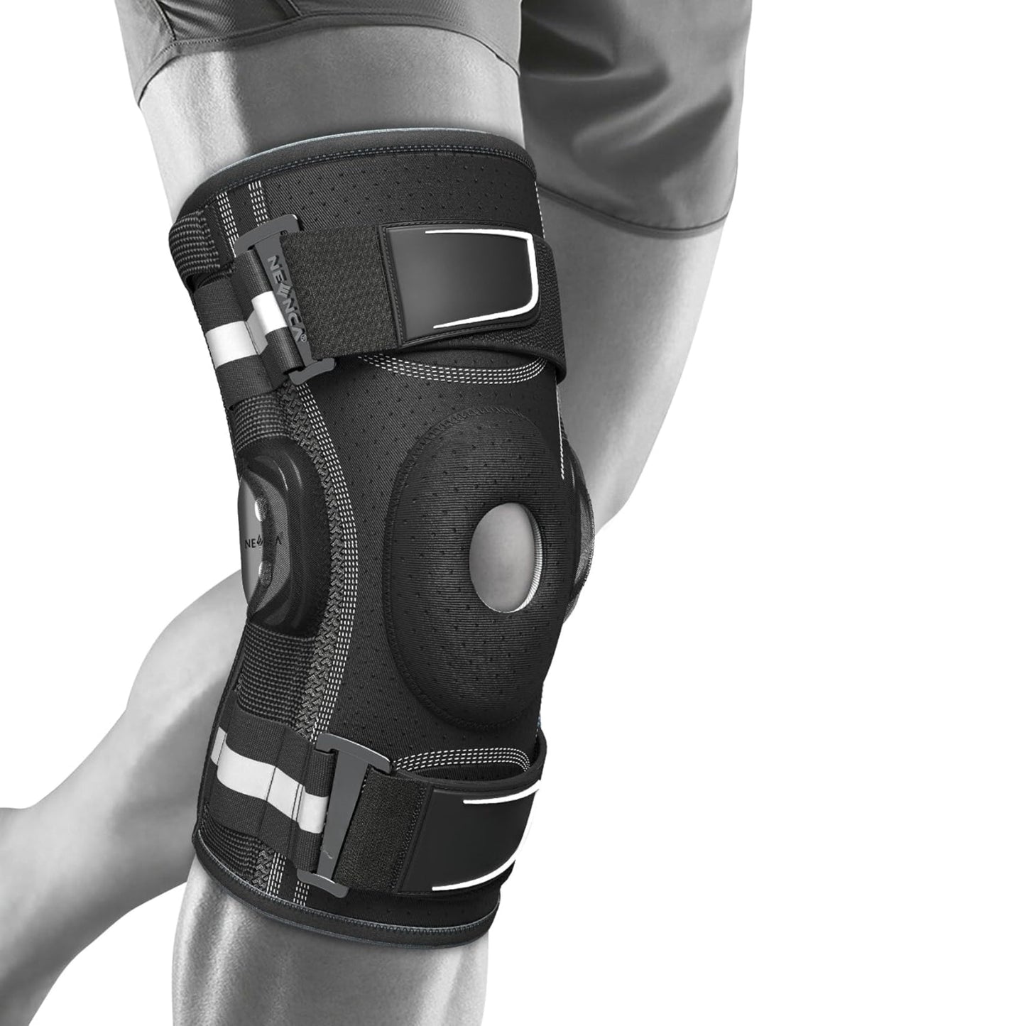Adjustable Knee Brace for Pain Relief – Removable Stabilizers for Joint Support