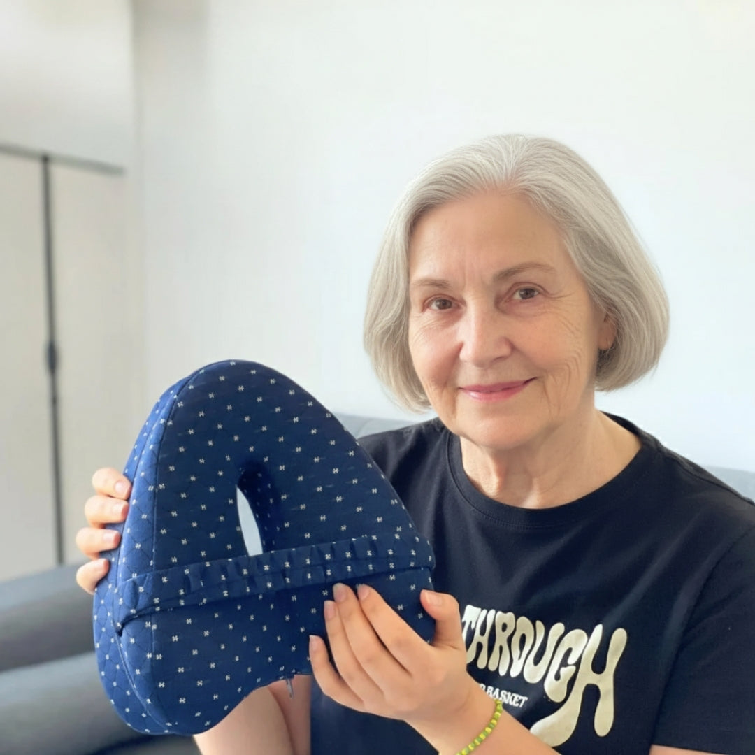 Comfort Knee Pillow for Side Sleepers – Hip & Leg Support with Strap