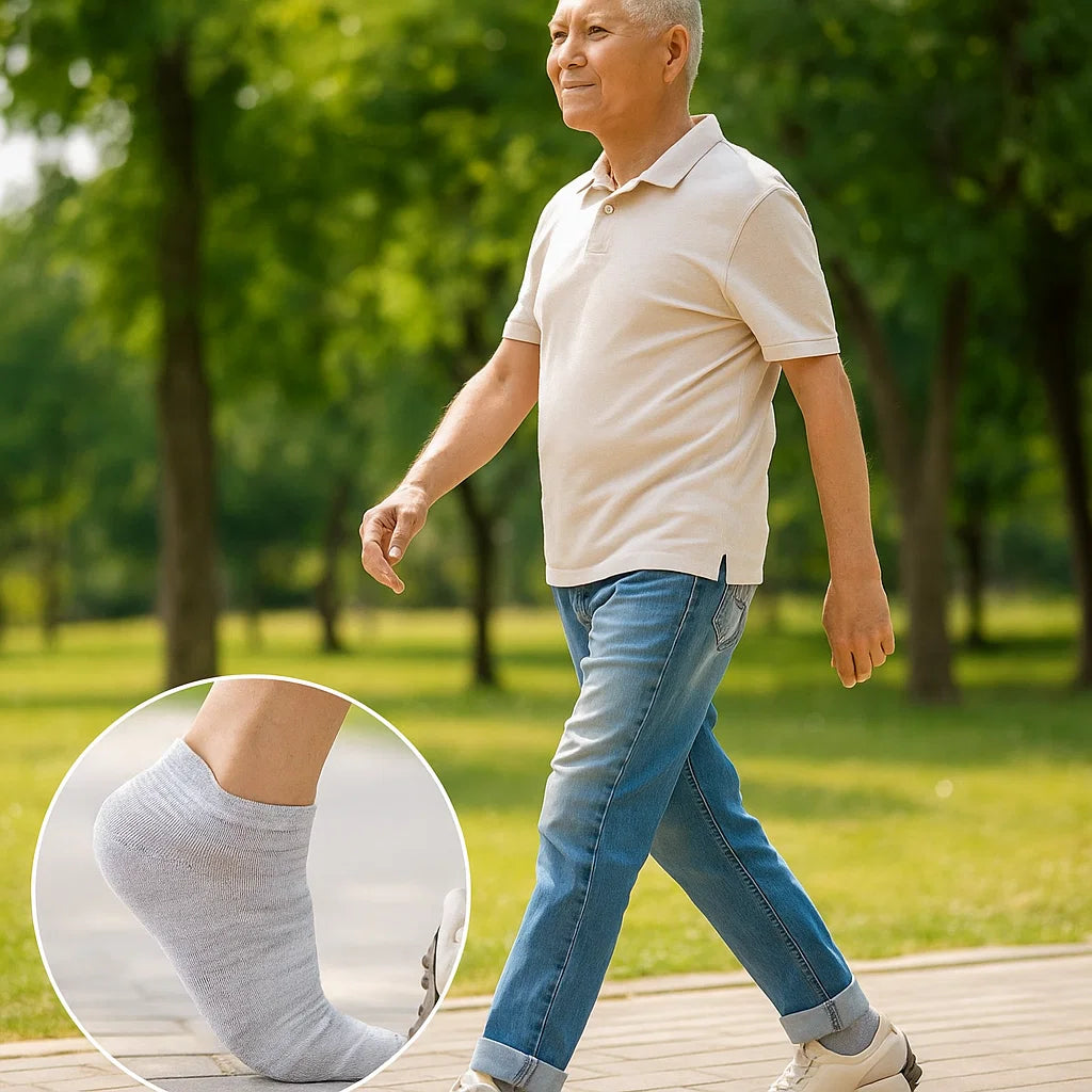 Bamboo Ankle Socks for Seniors – Breathable, Durable & No-Slip