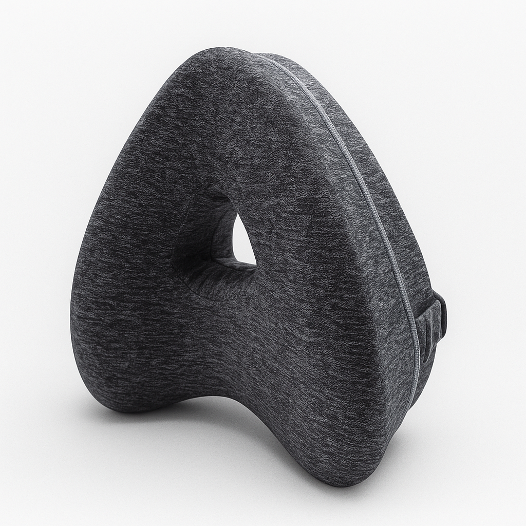Dark Gray back pain relief pillow for lower back support and comfort