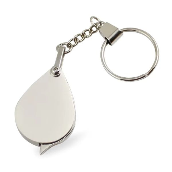 Durable magnifying glass keychain made of zinc alloy and optical lens