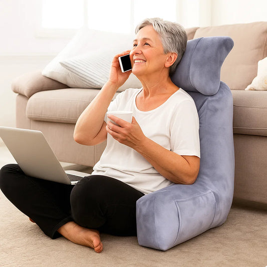 Bed Rest Reading Pillow with Neck Roll & Arm Support – For Seniors