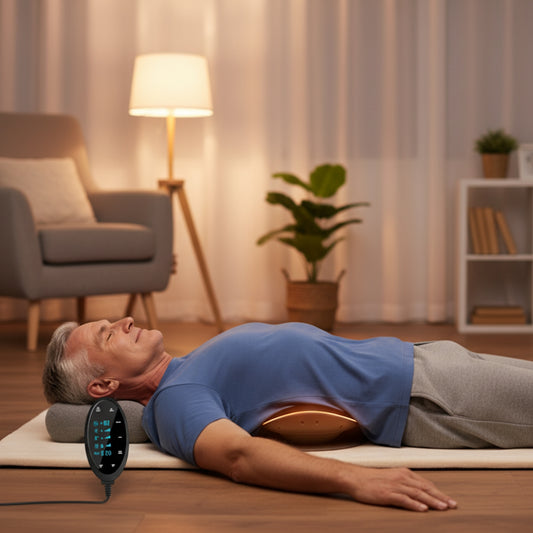 Electric Air Lumbar Traction Device for Seniors – Back Massager with Heating and Vibration