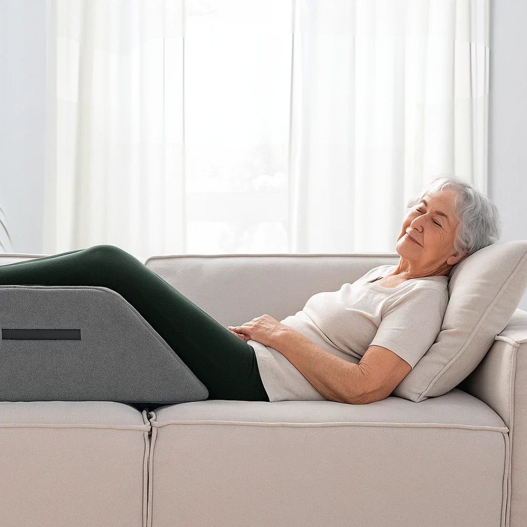 Ergonomic Leg Elevation Pillow – Foam Support Cushion for Pregnancy & Massage