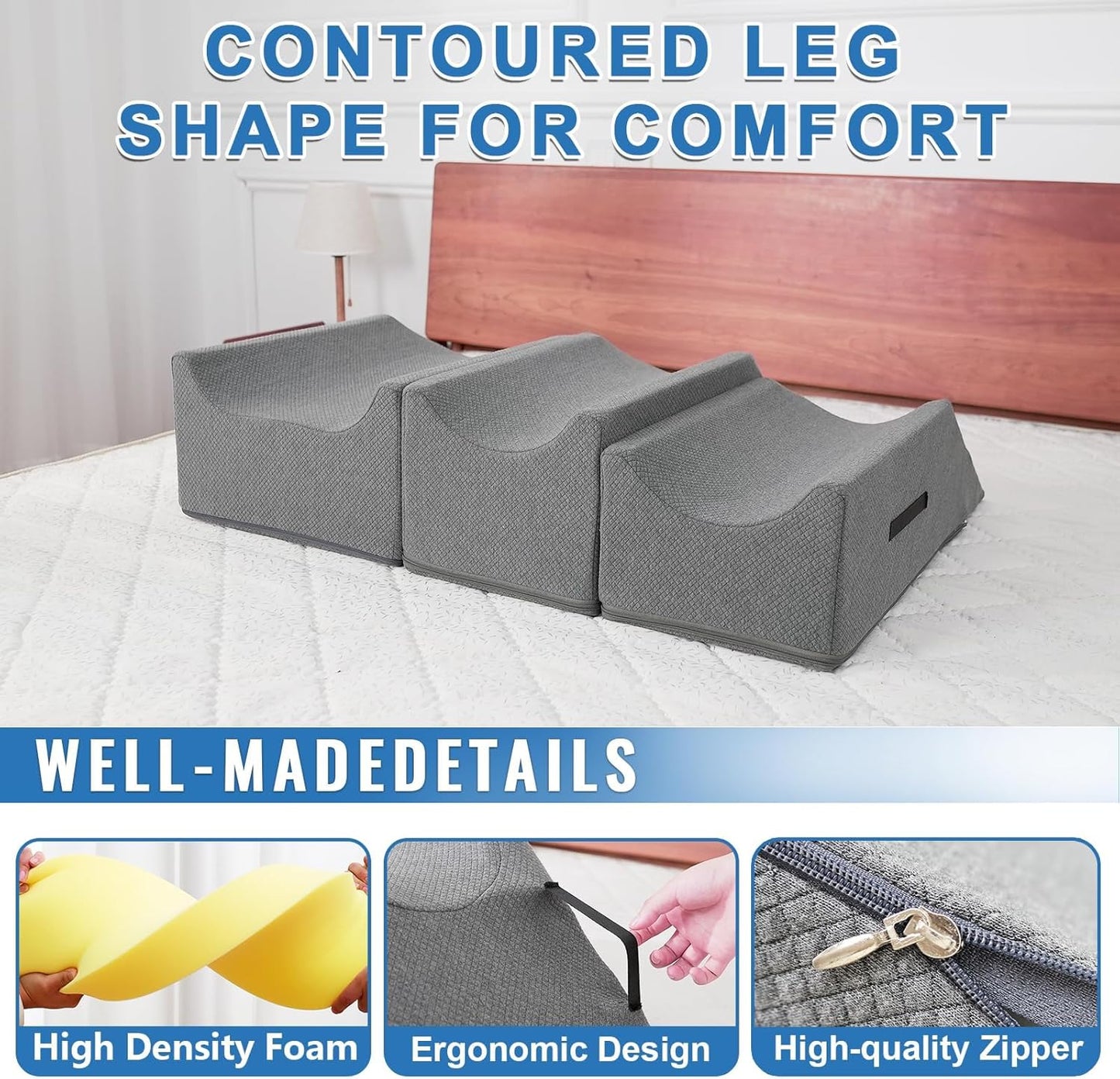 Ergonomic Leg Elevation Pillow – Foam Support