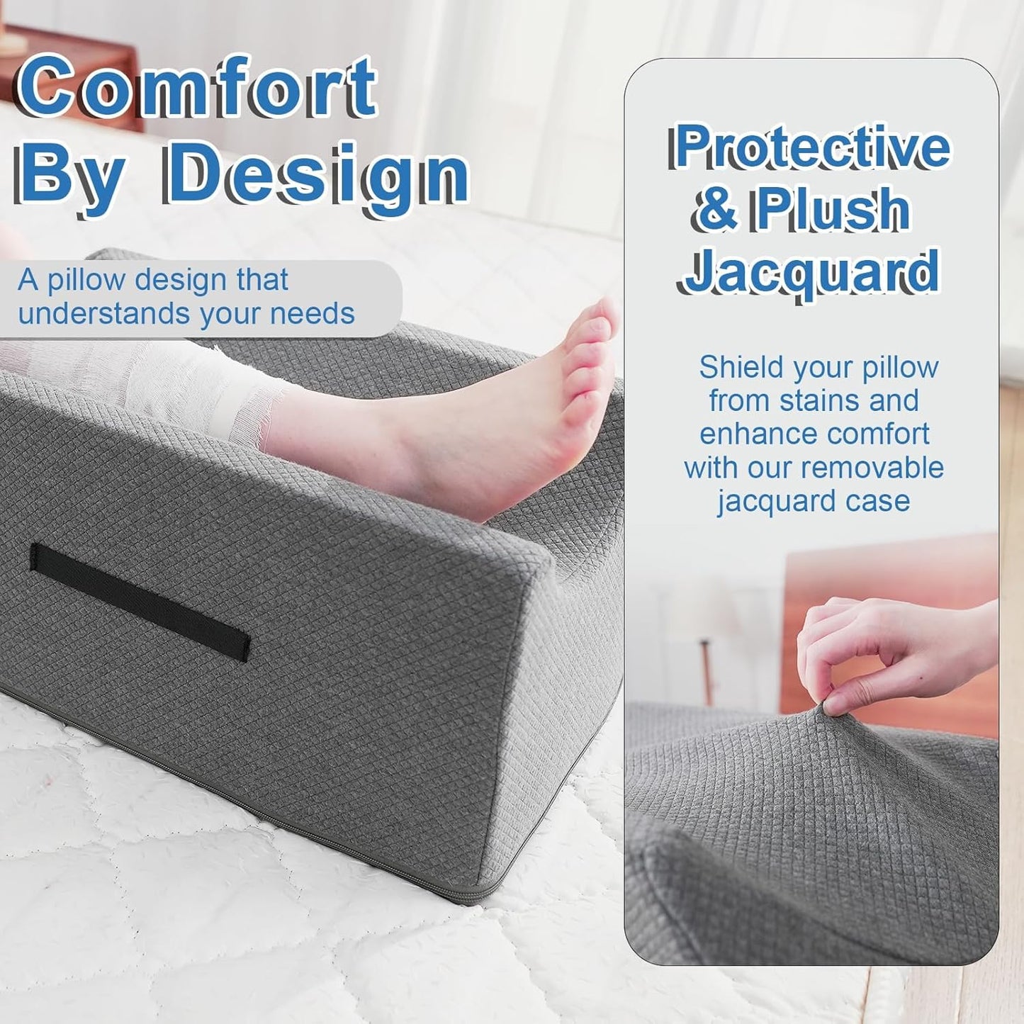 Ergonomic Leg Elevation Pillow – Foam Support Cushion