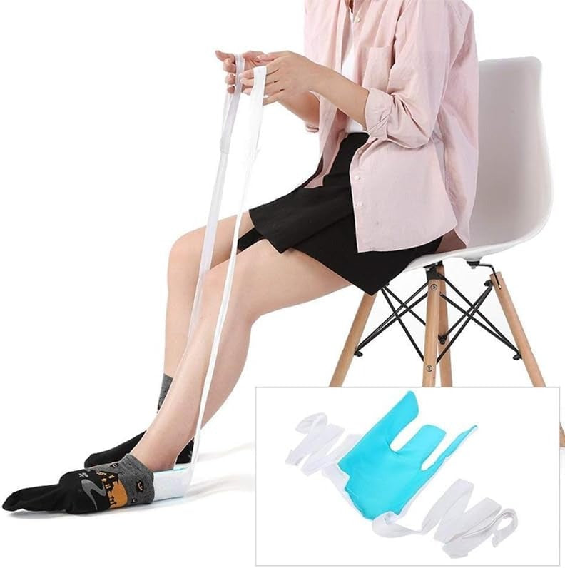 Ergonomic sock aid tool for elderly and plus-size users