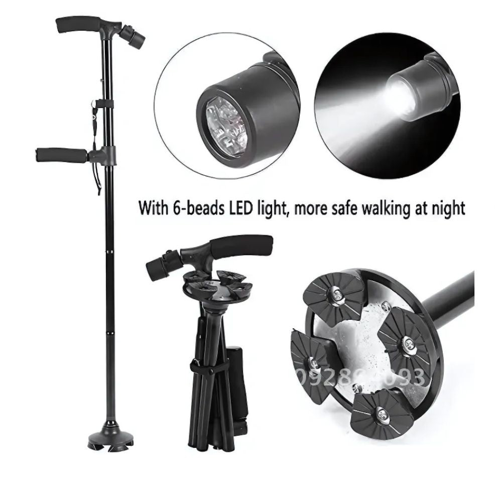 Portable lightweight walking cane