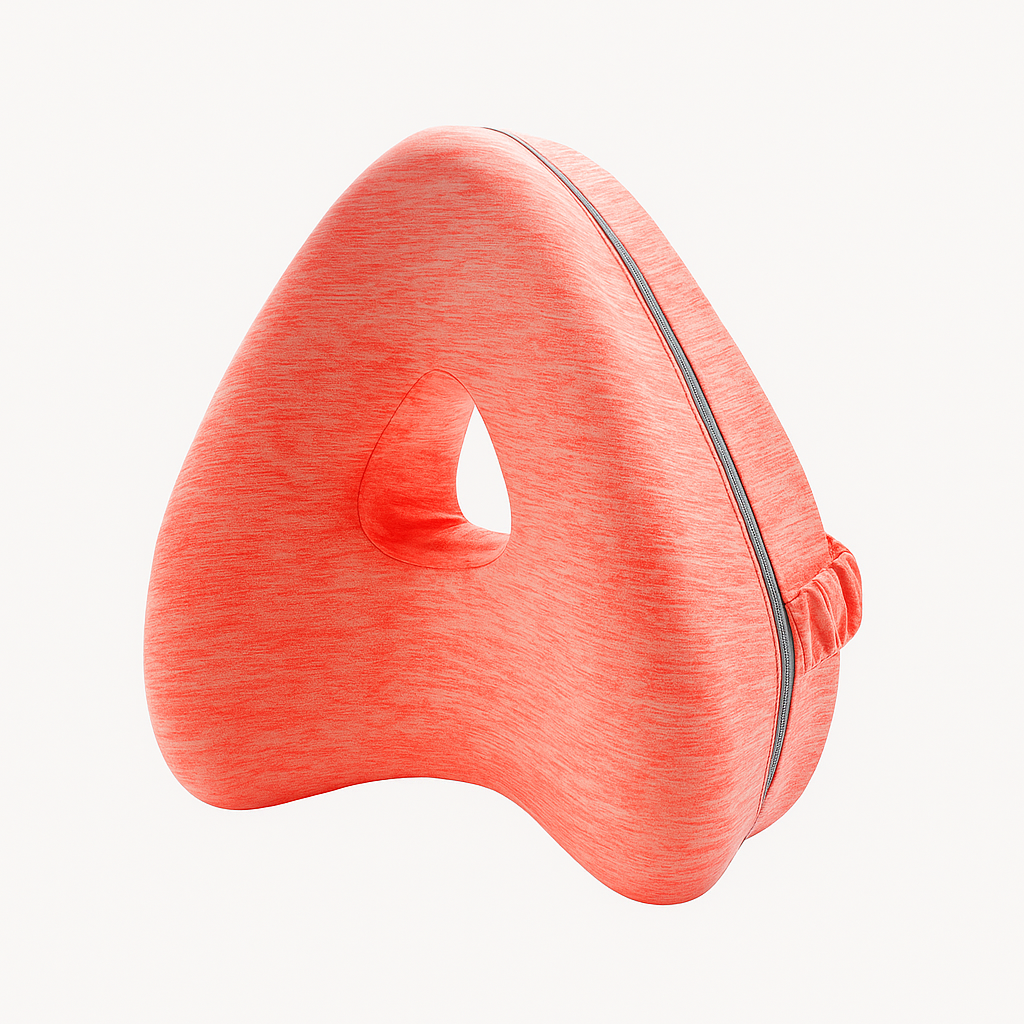Green sleeping pillow for leg alignment and enhanced comfort during sleep