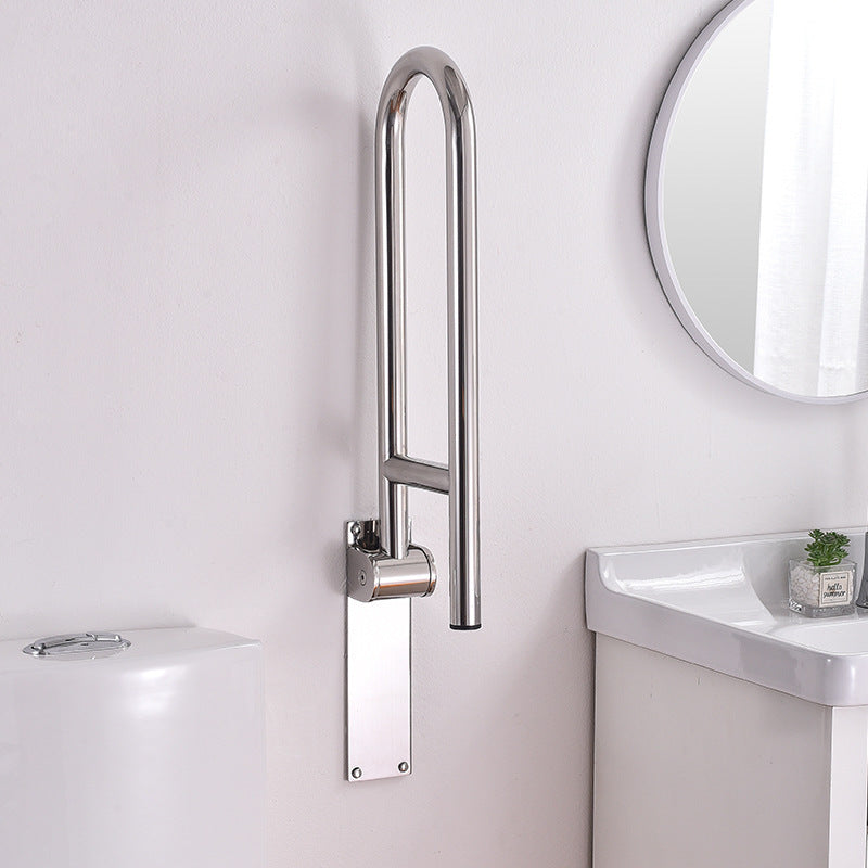 Handicap bars for the bathroom with flip-up design