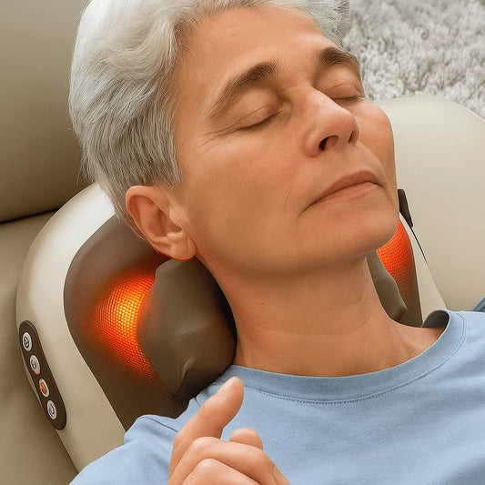 Neck & Shoulder Massager Pillow – Heated Shiatsu Massage for Seniors