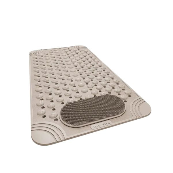 Non-Slip Shower Mat with Drain Holes, Suction Cups and Foot Massage Scrubber For Comfort and Safety