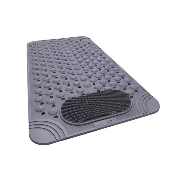 Non-Slip Shower Mat with Drain Holes, Suction Cups and Foot Massage Scrubber For Comfort and Safety