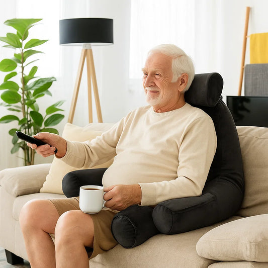 Reading Pillow with Arms – Gentle Back & Arm Support for Seniors