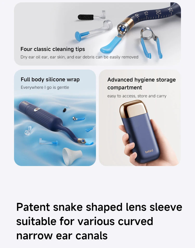 Bebird EarSight Plus R37R – Visual Ear Cleaning Tool with 10MP HD Camera (White Edition)