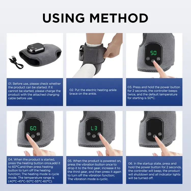 Portable heat and massage wrap