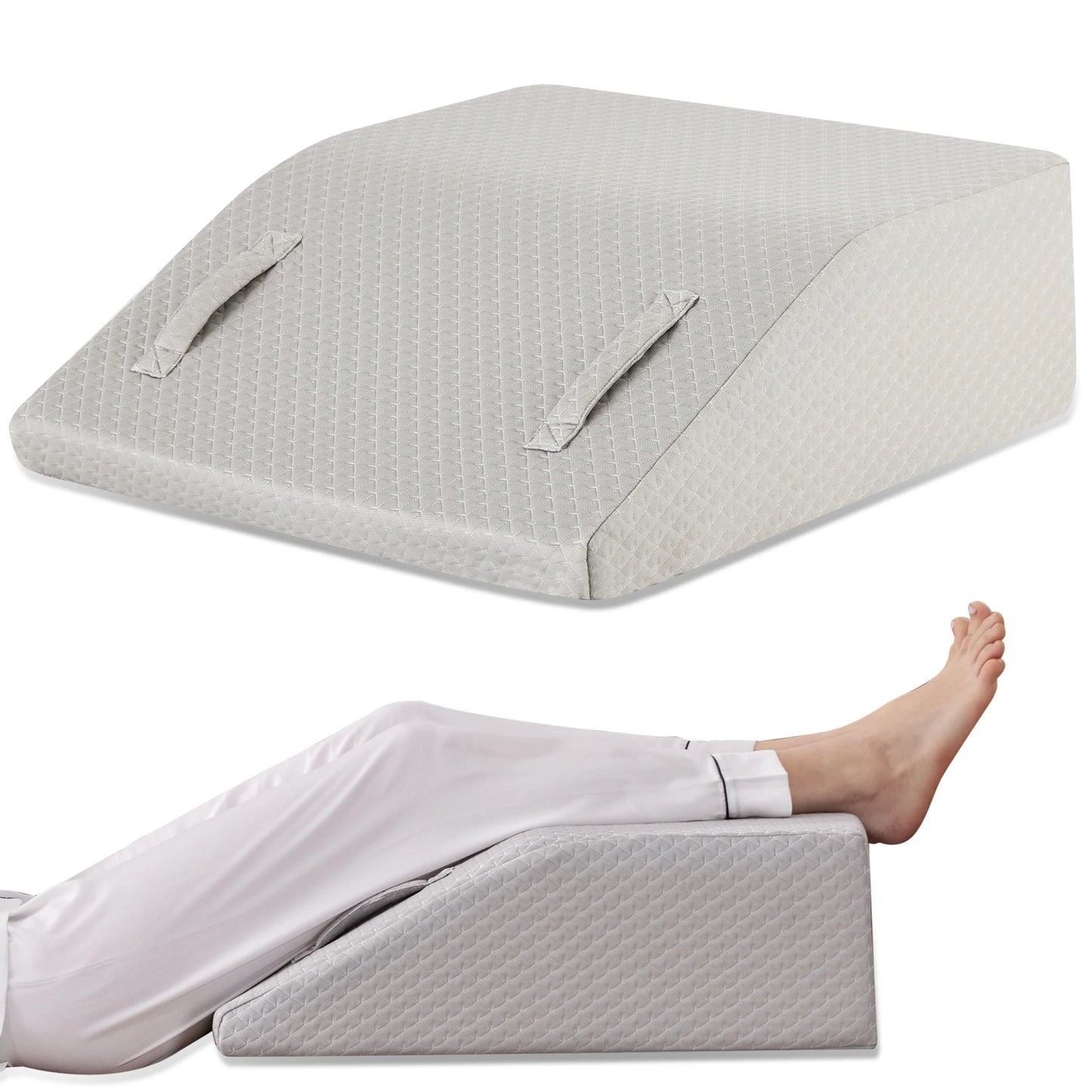8-Inch Leg Elevation Pillow – Soft Memory Foam Wedge for Comfort & Relaxation