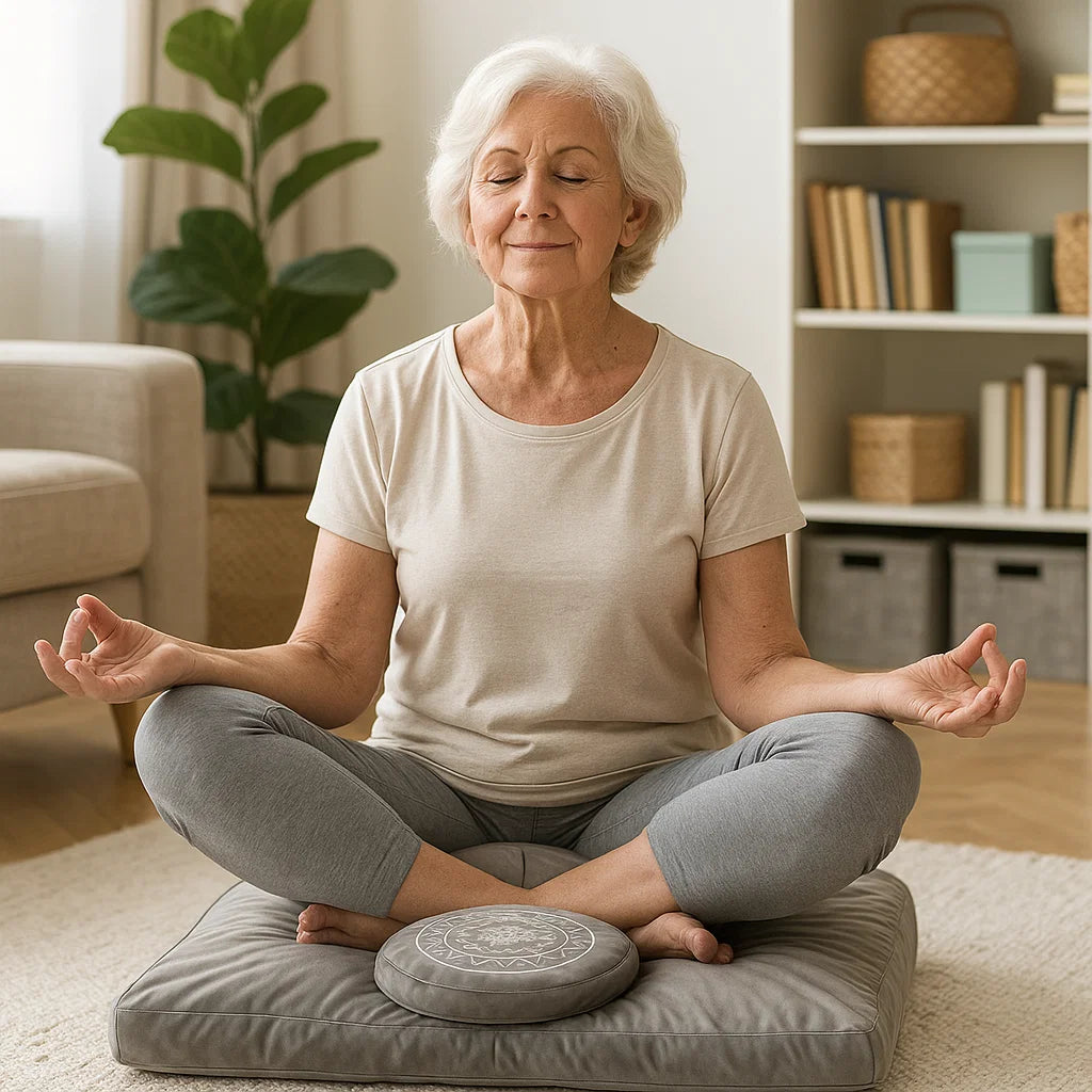 Meditation Cushion & Mat Set – Gentle Support for Seniors’ Comfort