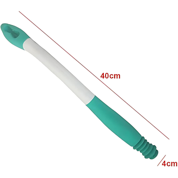 Toilet wiping aid with long handle for overweight adults