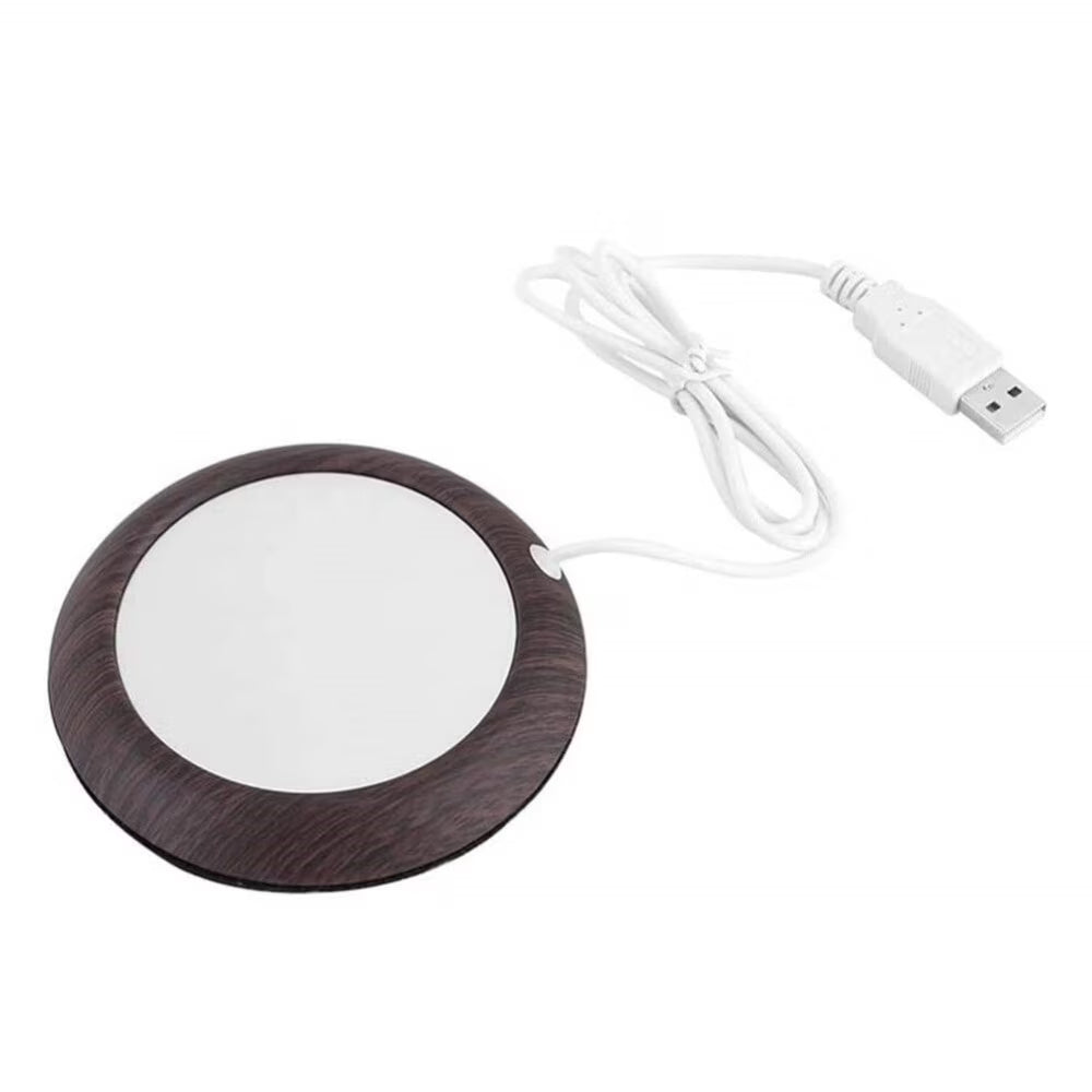 USB Wooden Cup Warmer – Keep Coffee, Tea & Hot Drinks Warm at Your Desk