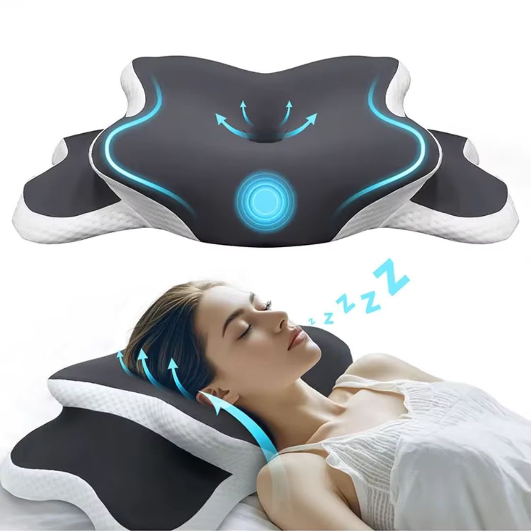 Butterfly Memory Foam Pillow – Cervical Support for Pain-Free, Deep Sleep
