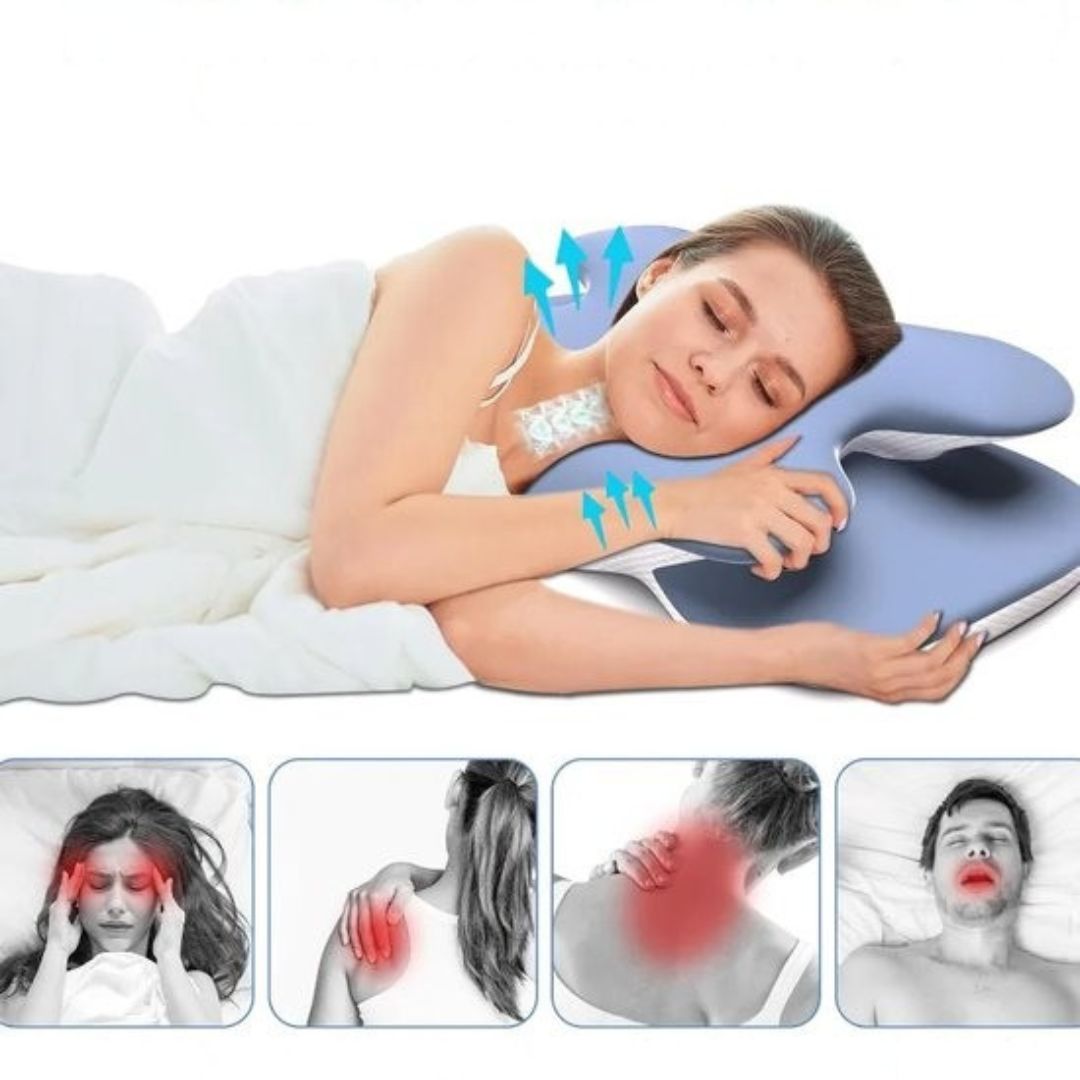 Butterfly Memory Foam Pillow – Cervical Support for Pain-Free, Deep Sleep