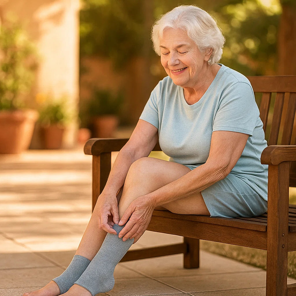 Bamboo Compression Foot Sleeves – Anti-Fatigue Bamboo Charcoal Support for Women & Men (1 Pair)