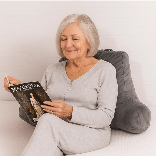 Reading Pillow for Bed Support – Gentle Back & Arm Comfort for Seniors