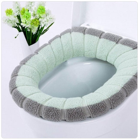 Thick Soft Warm Toilet Seat Cover: Stretchable & Washable Bathroom Cushion Pads for Comfort