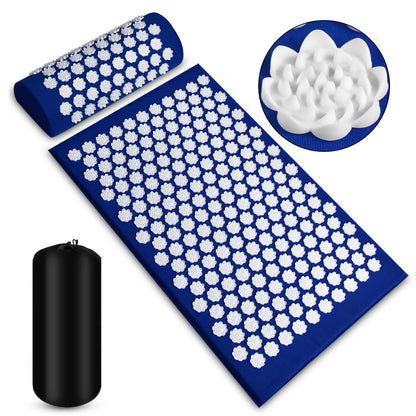Acupressure mat and pillow set