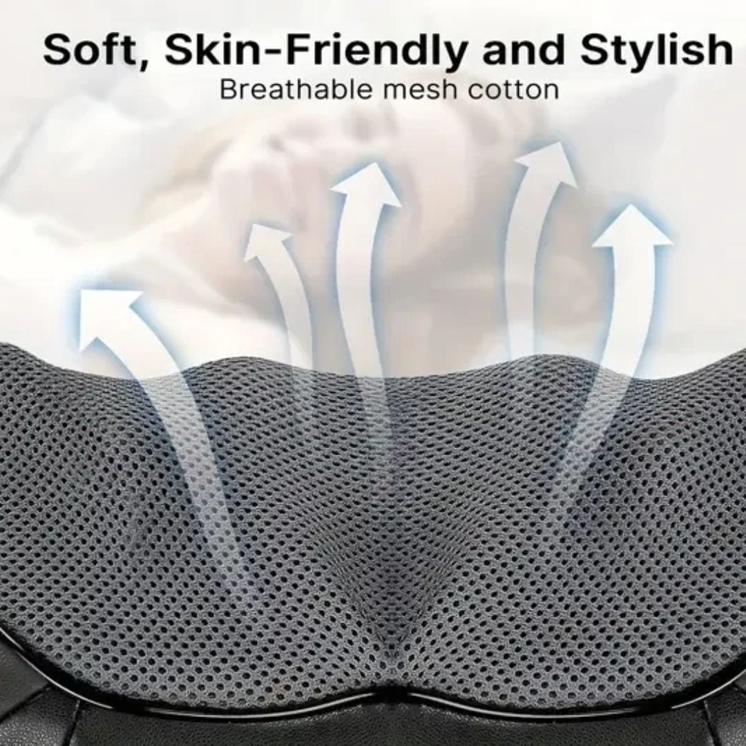 Electric Shiatsu Massager Back Shoulder and Neck Massage Pillow U Shape Body Massager with Heat Deep Tissue Kneading Massager