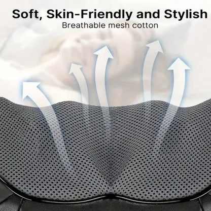 Electric Shiatsu Massager Back Shoulder and Neck Massage Pillow U Shape Body Massager with Heat Deep Tissue Kneading Massager