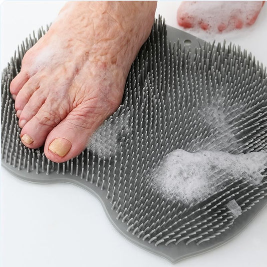 Shower Foot Scrubber Mat – Back Washer & Exfoliating Pad with Suction Cups for Men & Women