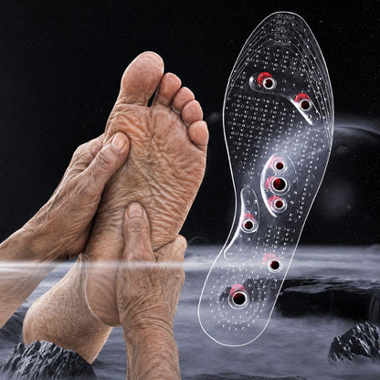 Magnetic Acupressure Insoles for Seniors - Soft Silicone Foot Support Inserts