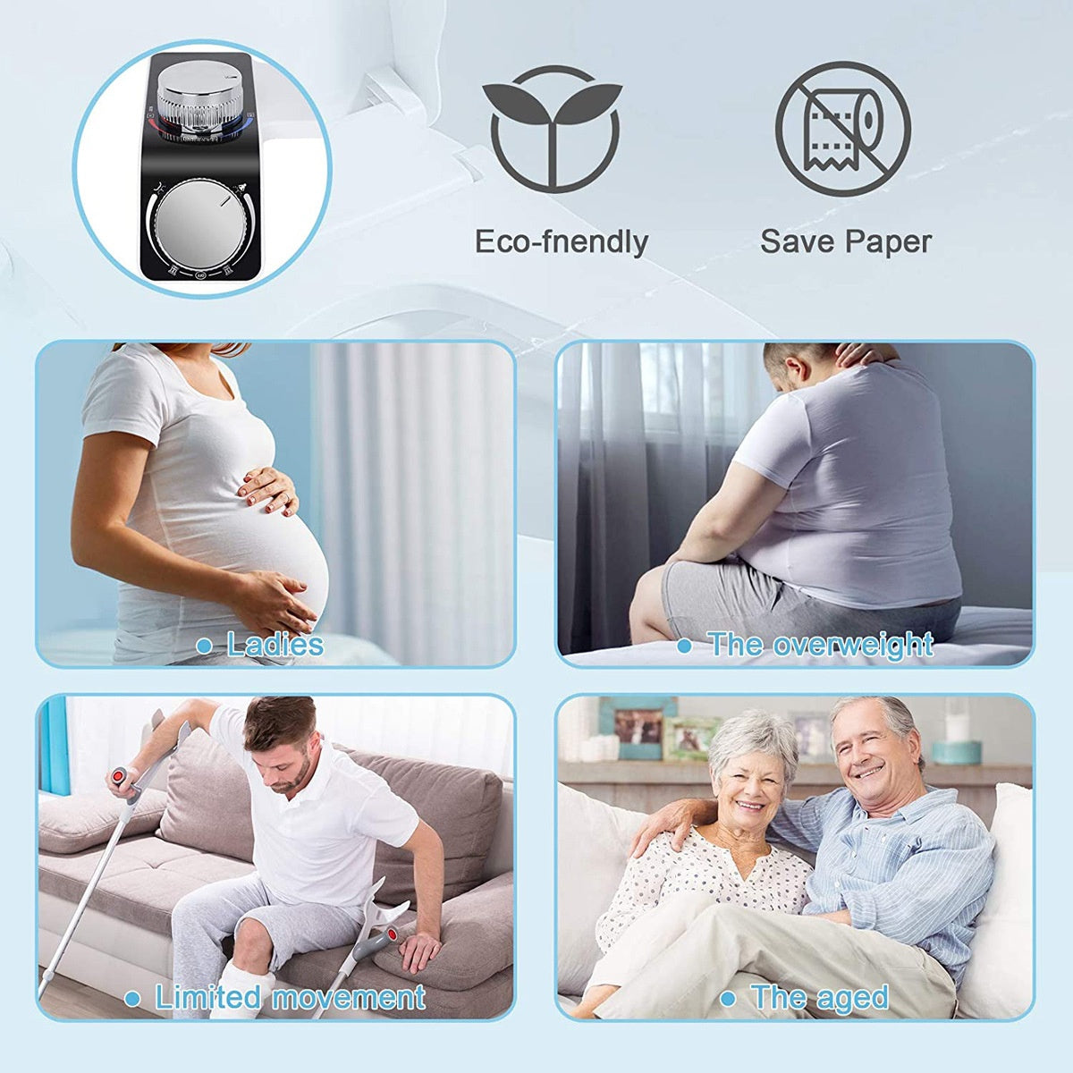 Washer Body Cleaner Smart Toilet Lid Without Electricity