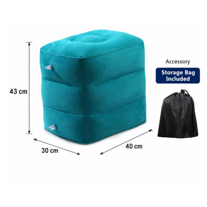 Travel Foot Rest Pillow – Adjustable Cushion for Flights, Car & Desk Use