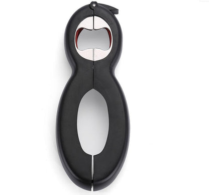 Portable Multi-Function 6-in-1 Twist Bottle Opener: Non-Slip Jar and Lid Gripper for Kitchen Use