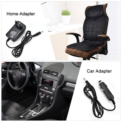 Full Body Electric Massage Seat Cushion |  Heated Vibration Massager for Car & Office
