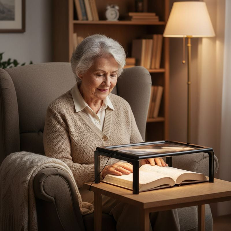 wearable reading magnifier