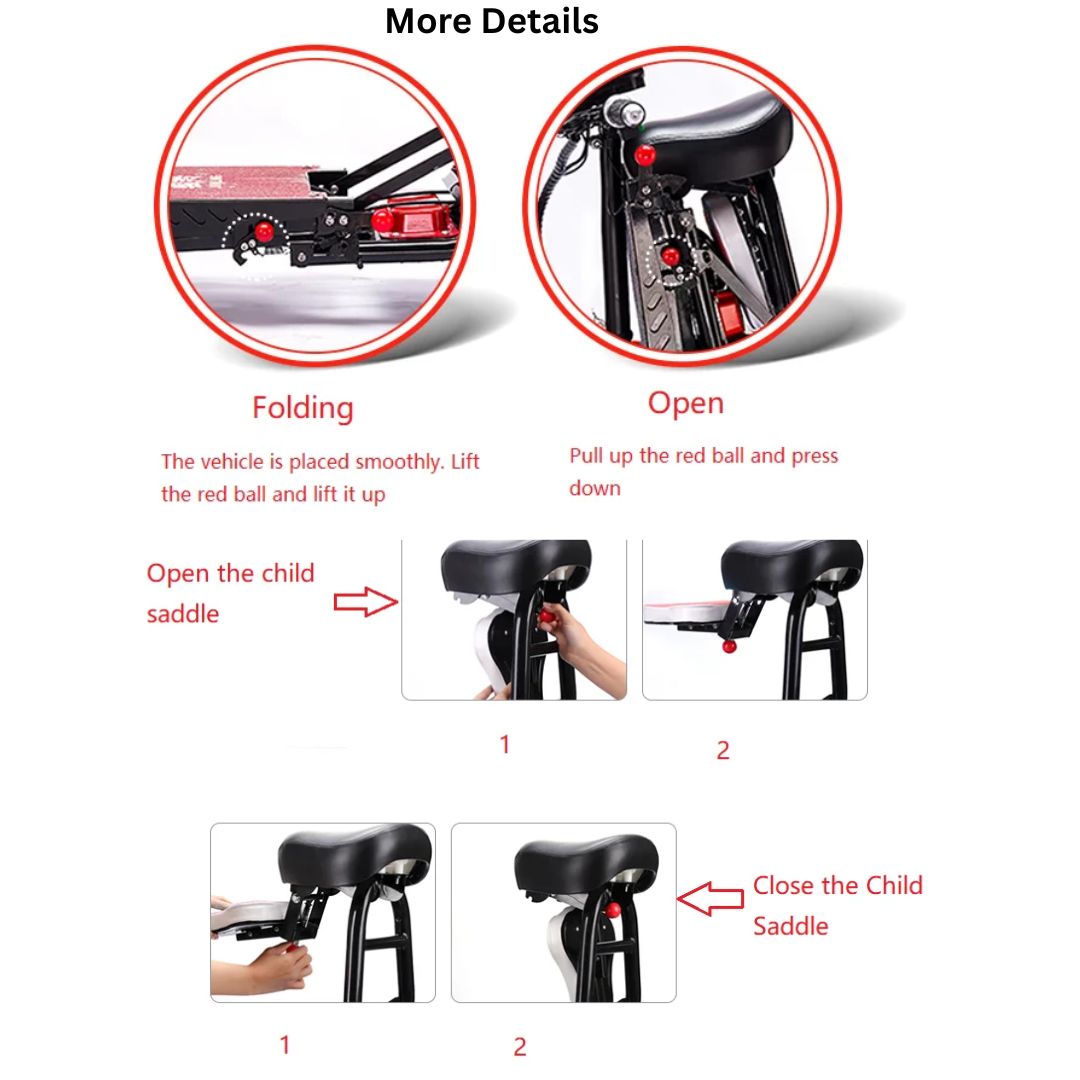 4-Wheel Foldable Electric Mobility Scooter  - for Elderly Adults