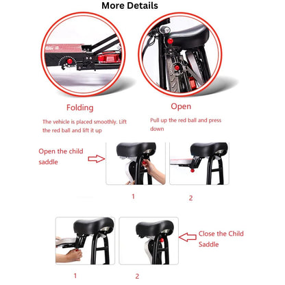 4-Wheel Foldable Electric Mobility Scooter  - for Elderly Adults