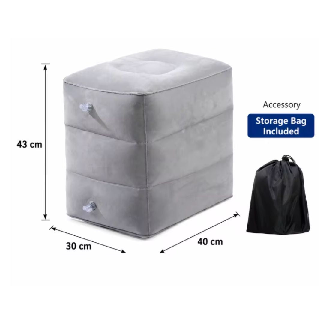 Travel Foot Rest Pillow – Adjustable Cushion for Flights, Car & Desk Use