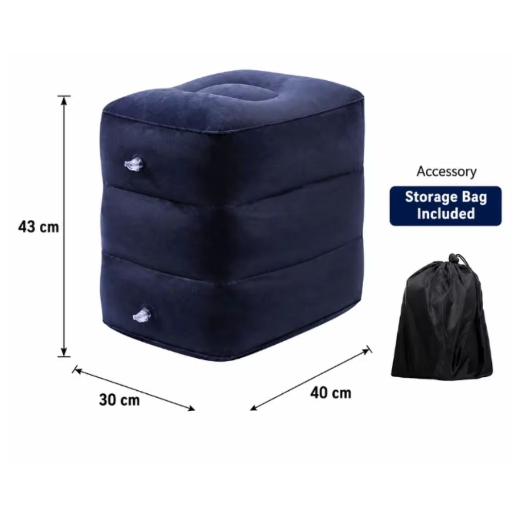 Travel Foot Rest Pillow – Adjustable Cushion for Flights, Car & Desk Use